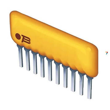4609X-101-103LF Резисторне складання: X, THT, 10кОм, ±2%, 0,2Вт, Кількість резисторів: 8