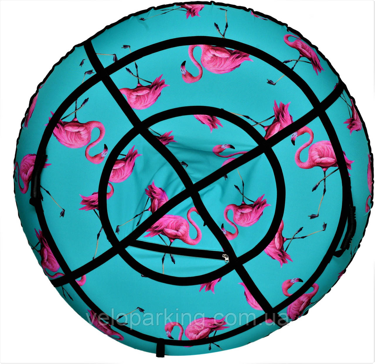 Тюбінг (ваташка) 100 см, з камерою та ручками, надувні санчата дитячі, підліткові, 3D-холода ПВХ