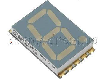 KCSA56-104 Дисплей: світлодіодів, SMD, семисегментний однорозрядних, 14,22мм, Односимвольний, колір: червоний, загальний анод