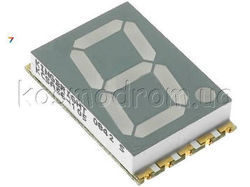 KCSA56-105 Дисплей: світлодіодів, SMD, семисегментний однорозрядних, 14,22мм, загальний анод, колір: червоний, Односимвольний