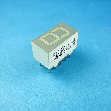 E10361-G-UR-8-W Світлодіодний індикатор, загальний анод, висота символу: 9,14 мм, Односимвольний, колір світіння: червоний