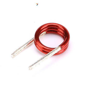 3.5*2.5T*0.7 FM Coil Inductor Одношарова мідна котушка індуктивності, діаметр 3,5 мм. Кількість витків: 2,5. Діаметр дроту: 0,7
