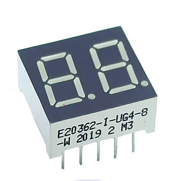E20362-I-UG4-8-W Світлодіодний індикатор, загальний АНОД, висота символу 9,14 мм, однорядкове резюме, колір світіння