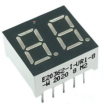 E20362-I-UR1-8-W Світлодіодний індикатор, загальний АНОД, висота символу 9,14 мм, однорядкове резюме, колір світіння червоний