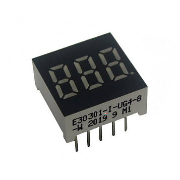 E30301-I-UG4-8-W Світлодіодний індикатор, загальний АНОД, висота символу 7,62 мм, трьохсимвольний, колір світіння