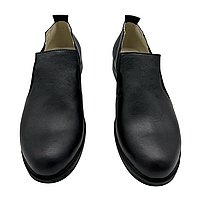 Жіночі туфлі із натуральної шкіри чорного кольору на резинках “Style Shoes”, фото 5
