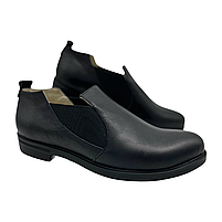 Жіночі туфлі із натуральної шкіри чорного кольору на резинках “Style Shoes”, фото 6