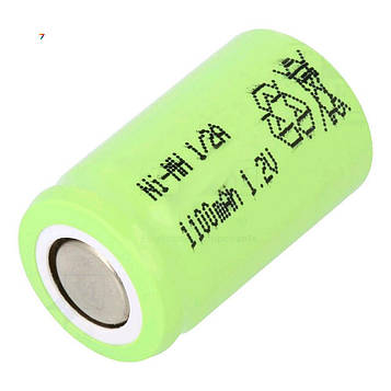 ACCU-1/2A110/JJJ Аккум: Ni-MH, 1 / 2A, 1,2В, 1100мАч, D16,3x27,4мм