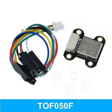 TOF050F VL6180 Раб. напруга: 3 ... 5, Раб. температура: -20...80С, інтерфейс: UART, I2C, відстань виміру 0,5м