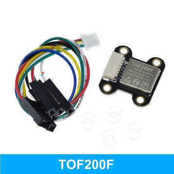 TOF200F VL53L0X Раб. напруга: 3 ... 5, Раб. температура: -20...80С, інтерфейс: UART, I2C, відстань виміру 2м