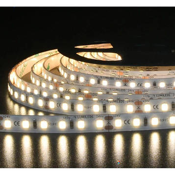 3528 120 LED 12V nature-white Світлодіодна стрічка 120 світлодіодів/метр. Ціна на бухту 5 метрів.