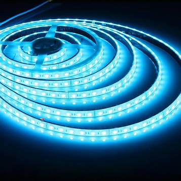 5050 60 LED 12V Not Waterproof IP33 blue Світлодіодна стрічка 60 світлодіодів/метр. Ціна на бухту 5 метрів.