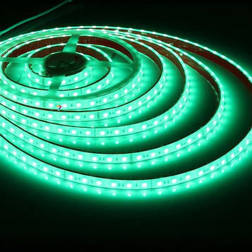 5050 60 LED 12V Not Waterproof IP33 green Світлодіодна стрічка 60 світлодіодів/метр. Ціна на бухту 5 метрів.