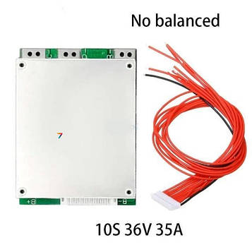 18650 10S 35A No Balance Контролер заряду BMS PCB для літій-іонної Li-ion батареї, плата захисту 10S акумуляторів 36В 35А