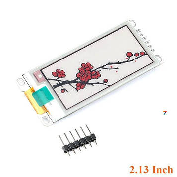 E-Ink Color Module 2.13 Inch Дисплей 2,13 дюйма. Технологія: E-Paper. Кольоровий. контролер: IL0373F. Роздільна здатність: 212х104