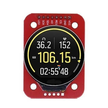 1.28 TFT Module 240x240 Red Модуль TFT Дисплей 1.28Inch SPI, RGB, Dраб.області: 32,4mm