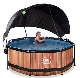 Басейн каркасний EXIT з тентом "Дерево" 244 х 76 см