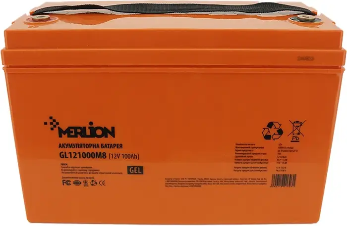 Аккумуляторная батарея для дома MERLION GL121000M8 12 В, 100 Ач ...