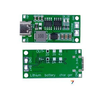 Multi-Cell 2S 1A Type-C Li-Ion Charger Модуль контролю заряду акумулятора, 3 – 6, 8,4, 1 А, 0.55A