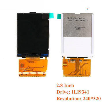 2.8 TFT Bare screen Дисплей 2,8 дюйма. TFT 240х320, SPI