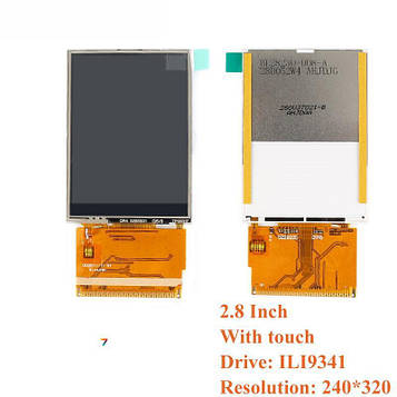 2.8 TFT Bare with Touch Дисплей 2,8 дюйма. TFT 240х320, SPI
