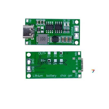 Multi-Cell 4S 1A Type-C Li-Ion Charger Модуль контролю заряду акумулятора, 3 - 6, 16,8, 1 А, 0.28A