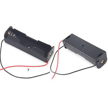 18650-1BOX-WIRE Батарейний відсік для акумуляторів типорозміру 18650, для одного елемента. Виводи - дроти