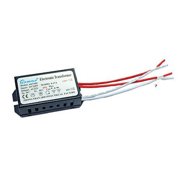 AET40C Драйвер, електронний трансформатор. Max 40 W. Вхід AC220-240V на виході AC12V.