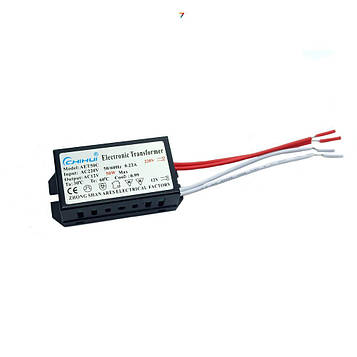 AET50C Драйвер, електронний трансформатор. Max 50 W. Вхід AC220-240V на виході AC12V.