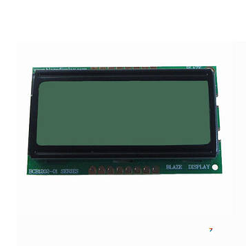 BCB1202-01-NN-SPRWD РКІ модуль: 12 символів 2 рядки: Розміри 55,7x32 мм: колір символів: сірий, без підсвічування, Розмір