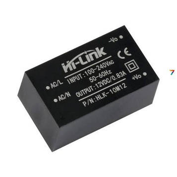 HLK-10M12 AC / DC перетворювач 10 Вт. Uвх. 220В U вих. 12В, Iвих: 830 мА ном.