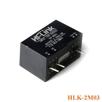 HLK-2M03 AC/DC преобразователь 2 Вт. Uвх. 220В Uвых. 3,3В, Iвых: 600 мA ном