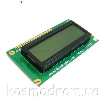 BGB12232-09-LW-FPTWD ЖК дисплей. Графічний. 122х32 точки. Колір фону: чорний. Колір символів: білий. FSTN. LED. Розмір: 84x44x13