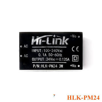 HLK-PM24 AC/DC преобразователь 3 Вт. Uвх. 220В Uвых. 24 В, Iвых: 0.125A ном.