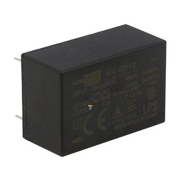 IRM-02-5 AC-DC мережевий перетворювач - P вих: 2 Вт, Вихід: 5 В, вих.струм: до 400 мА