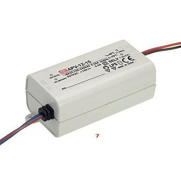 APV-12-24 AC-DC мережевий перетворювач, в пластиковому корпусі-P вих: 12 Вт: Вихідна напруга 24В: кількість виходів 1: вихідний