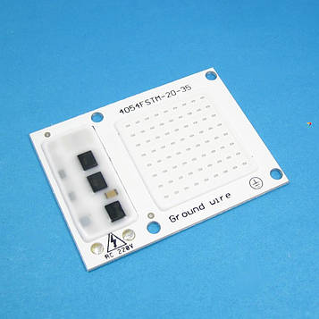 220V-LED-COB-20W-BLUE Світлодіод 220 В. Технологія: COB. Номінальна потужність 20 Вт. Синій. Для роботи не потрібний