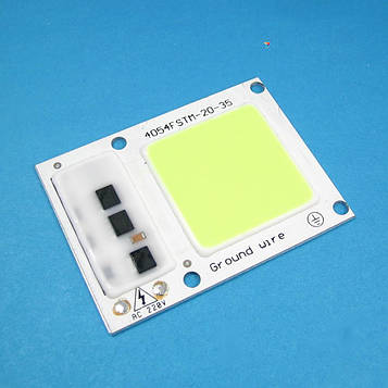 220V-LED-COB-20W-GREEN Світлодіод 220 В. Технологія: COB. Номінальна потужність 20 Вт. Зелений. Для роботи не потрібний