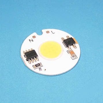 220V-LED-COB-3W-Cold-White Світлодіод 220 В. Технологія: COB. Номінальна потужність 3 Вт. Холодний-білий (6000К) Для роботи не