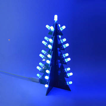 3DLED Decoration Christmas Tree Blue Набір для самостійного складання. Різдвяна ялинка тривимірна. Колір світіння: синій