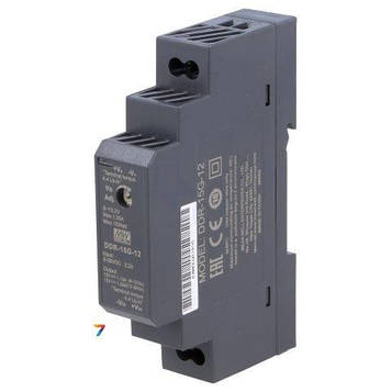 DDR-15L-15 DC / DC, 15 W, Вхід: 18-75VDC, Вихід: 15V / 1A, ізоляція 4KVDC, розміри: 17.5х90х54.5 мм, -40 ... + 85 С
