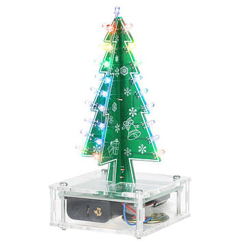 Christmas Tree with Music Набір для самостійного складання. Різдвяна ялинка тривимірна з музикою