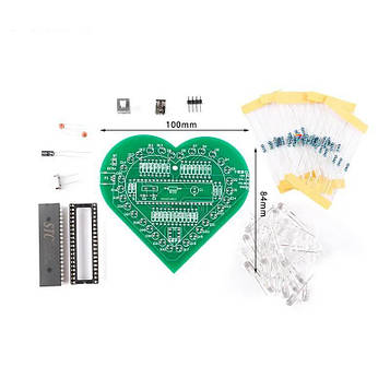 Electronic Kit Colorful LED Heart Електронний набір для самостійного збирання. Серце. 32 світлодіоди.