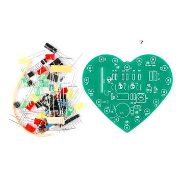 Electronic Kit Light Control Heart Електронний набір для самостійного збирання. Серце. 18 світлодіодів. із датчиком освітлення.