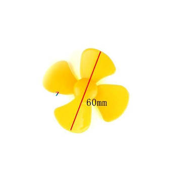 Лопасті зчетверені 60 мм жовті Лопасті жовтого кольору. Зчетверені Діаметр: 60 мм.