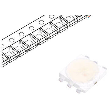 PP6N-FFFE-D60 LED потужний: Pмакс: 500мВт: RGB: 120 °: 4x4x0,8мм: 5,5-8,4лм