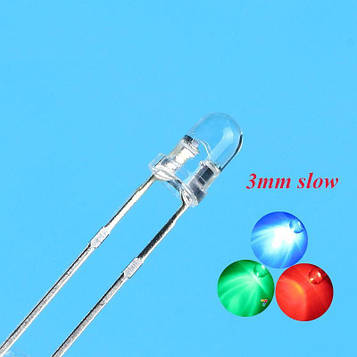 RGB-3mm-Blink-S Світлодіод RGB миготливий (повільно), 3 мм.