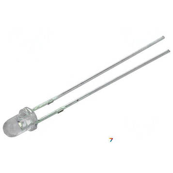 OSB5SA3131A-12V LED: 3 мм: блакитний: прозорий, 1560-2180мкд: 30 °: Поверхня: опукла