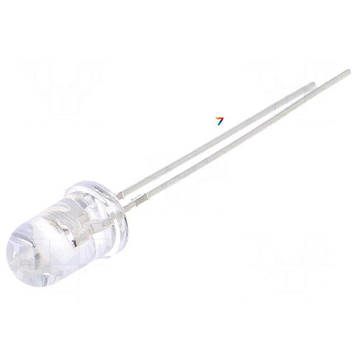 OSB5SA5A31A-12V LED: 5 мм: блакитний: прозора, 1560-2180мкд: 30 °: Поверхня: опукла