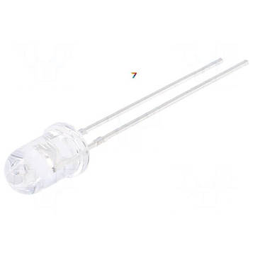 OSG5DA5A31A-12V LED: 5 мм: зелений: прозора, 3000-4200мкд: 30 °: Поверхня: опукла